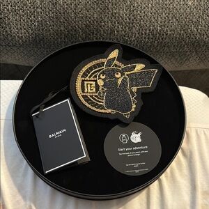 Balmain Black and Gold Pikachu Patch